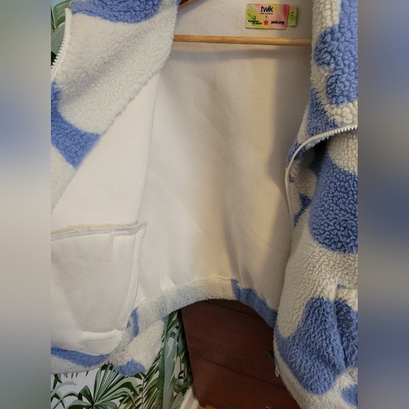 Simons Blue and Cream Teddy Jacket - Picture 3 of 12